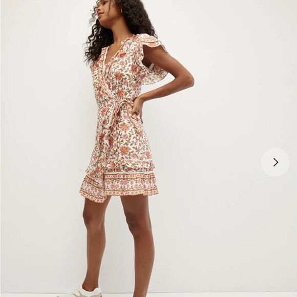 Veronica Beard Wrap Dress Mikhail Ruffled Womens 10 Floral $ 548.00 NWT - Picture 5 of 10